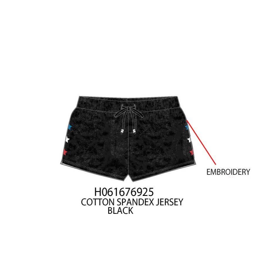 Embroidered Star Shorts
