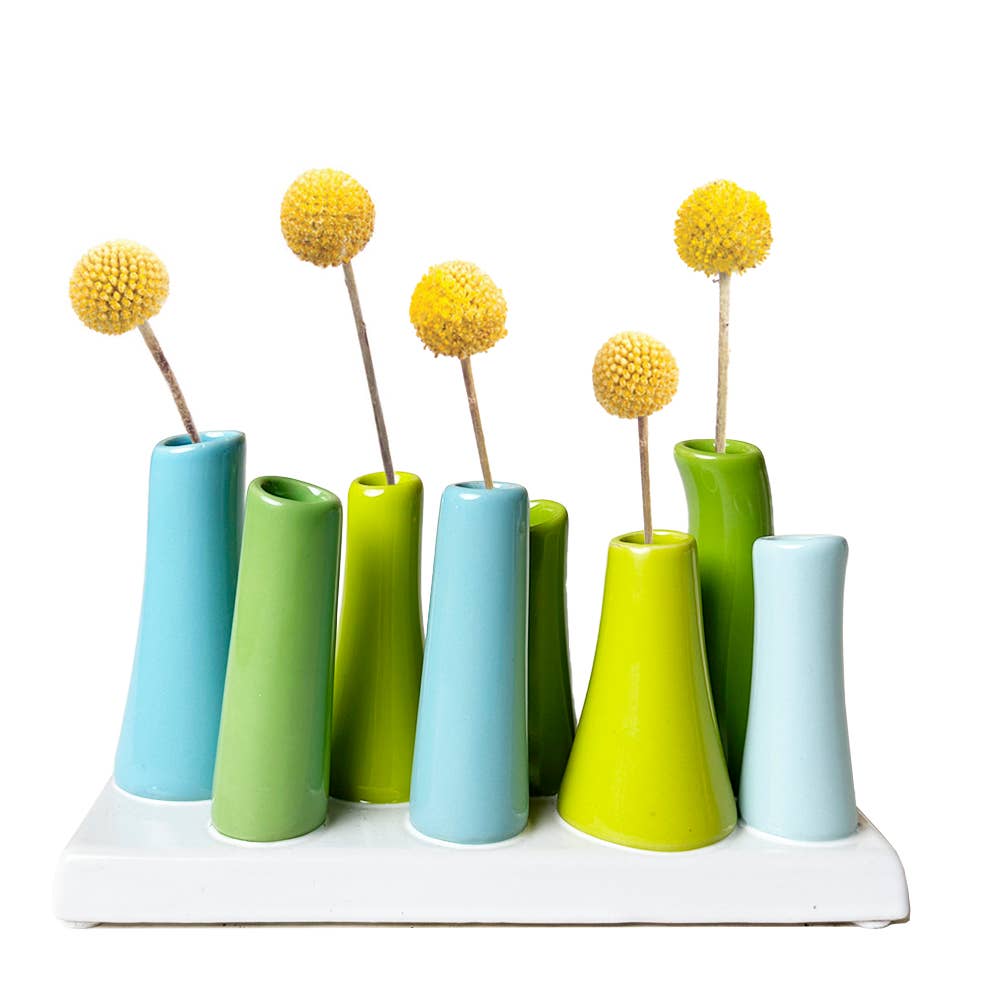 Pooley Colorful Bud Vase For Flower Arranging Rectangular