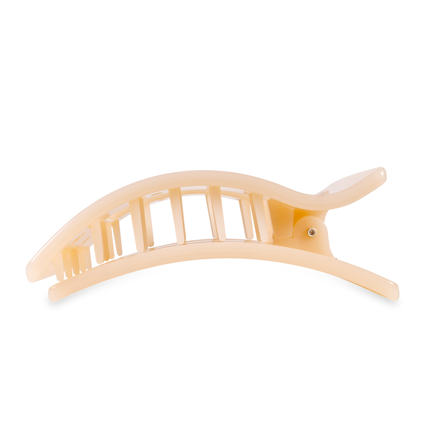 Flat Rectangle Hair Clip | Large | Almond Beige