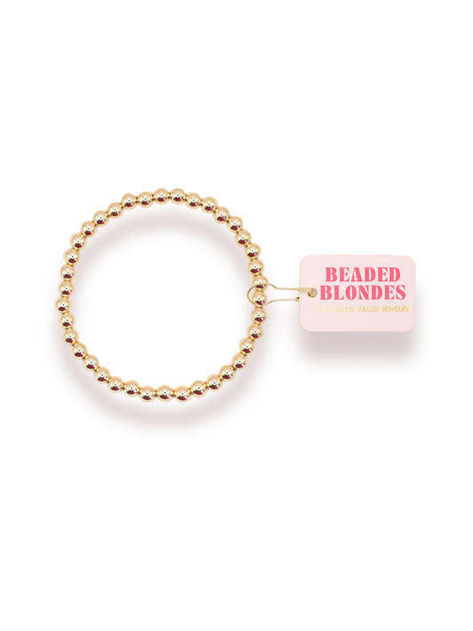 5MM Gold Beaded Bracelet