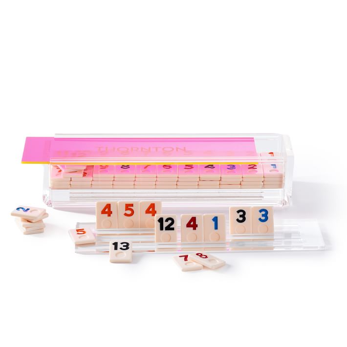 Pink Acrylic Rummikub Set - Stylish & Durable