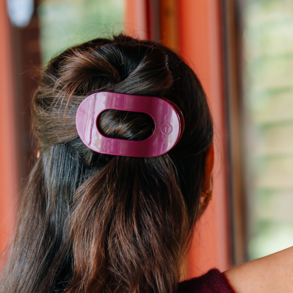 Mulberry Medium Flat Round Hair Clip