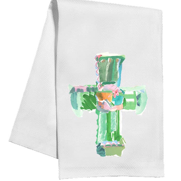 Green Cross Kitchen Towel