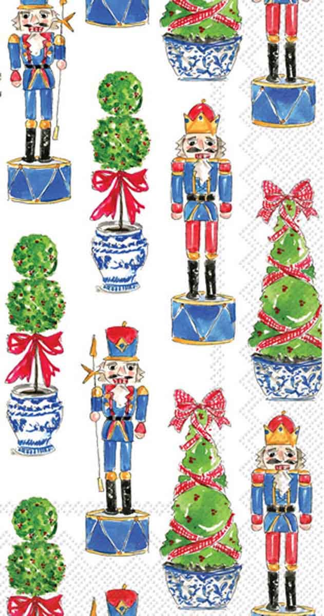 Paper Guest Towel 16 Ct Nutcrackers And Topiary Rosanne Beck