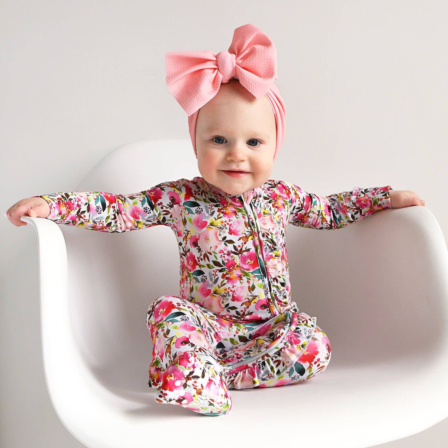 Eloise Ruffle E Zip Bamboo Baby Outfit Sleepies Little