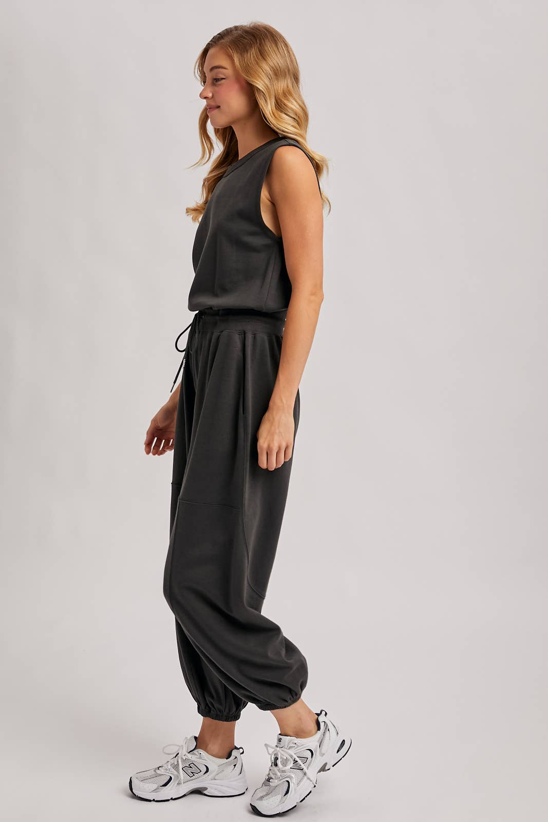 Sleeveless Ecru Jumpsuit