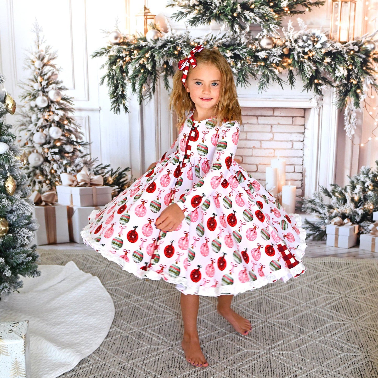 Kit Ornaments BUTTON DRESS Christmas Bamboo Outfit