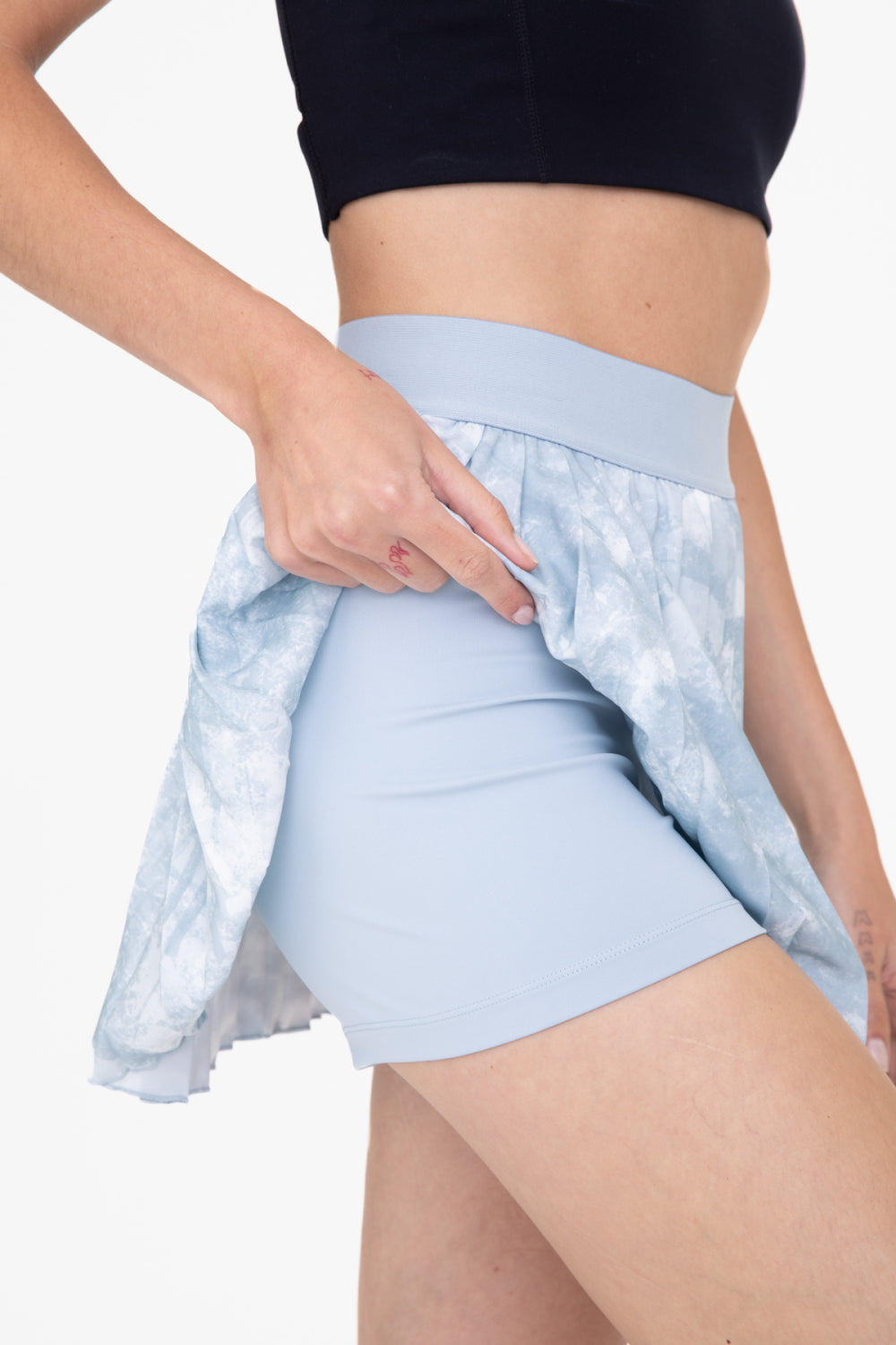 Powder Blue Clouds Tennis Skirt