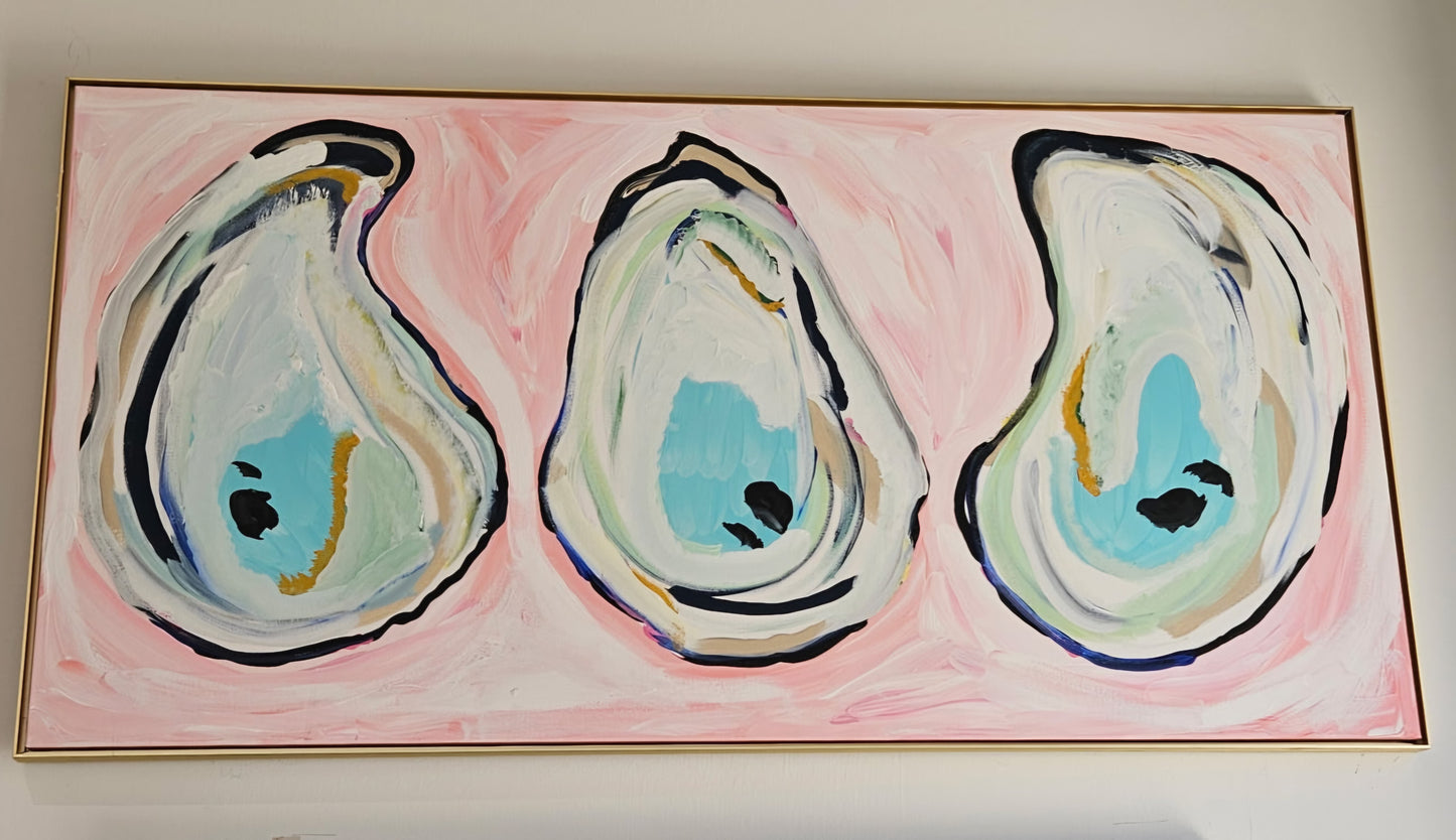 Original Art - Oyster Shells in Pink Background