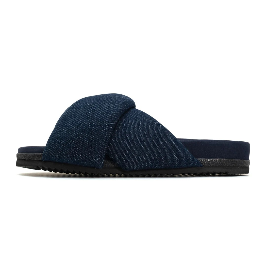 Foley Puffy Slides - Dark Denim