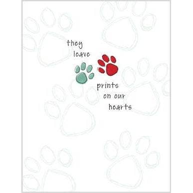 Pet Sympathy Greeting Card - Paw Prints