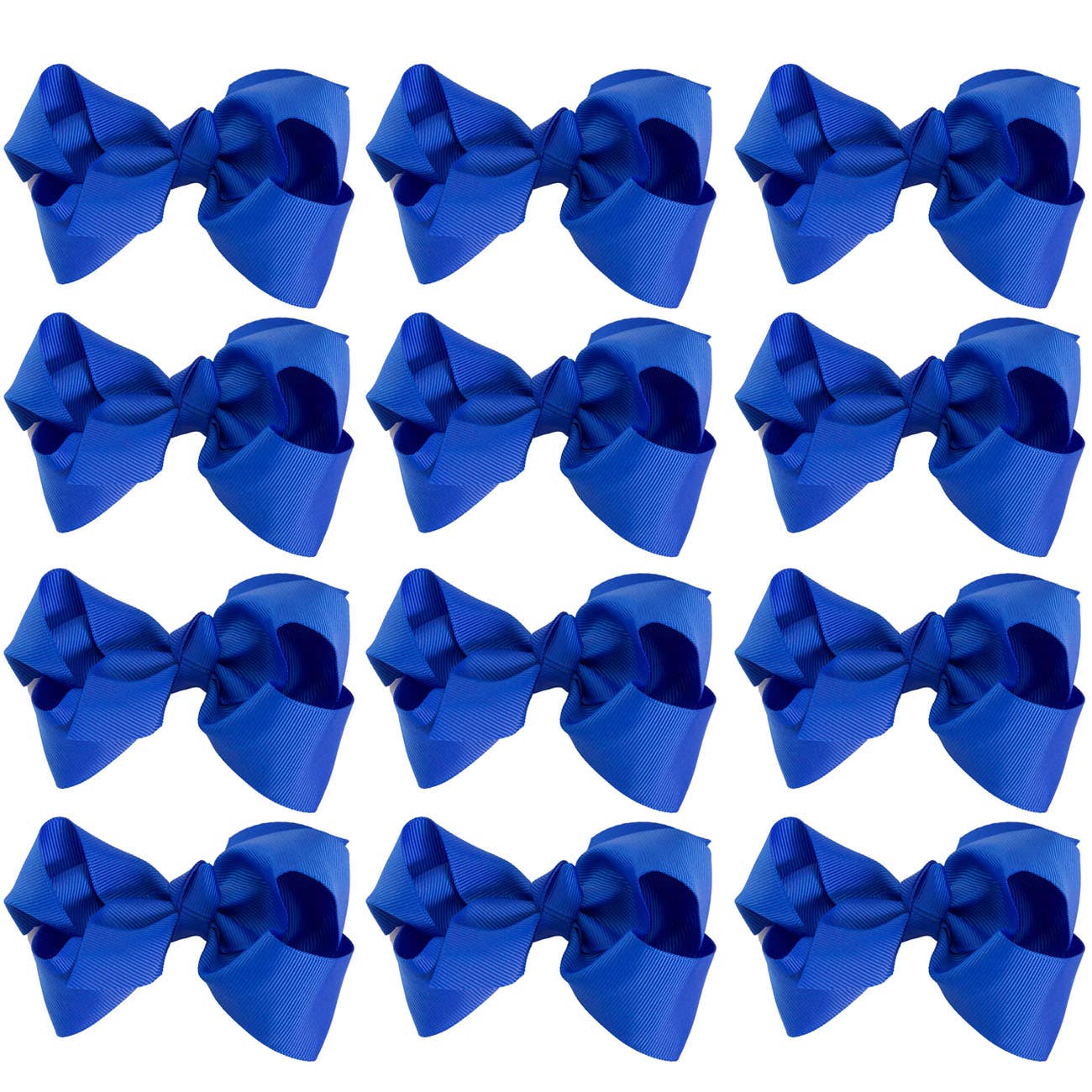 8 Inch Hair Bow With Alligator Clip (12pc)