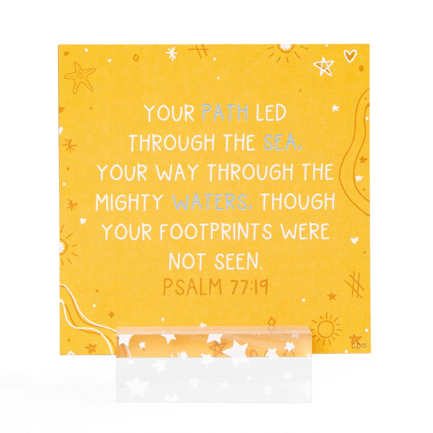 Verses for the Beach – Bible Verse Card Set + Display Stand