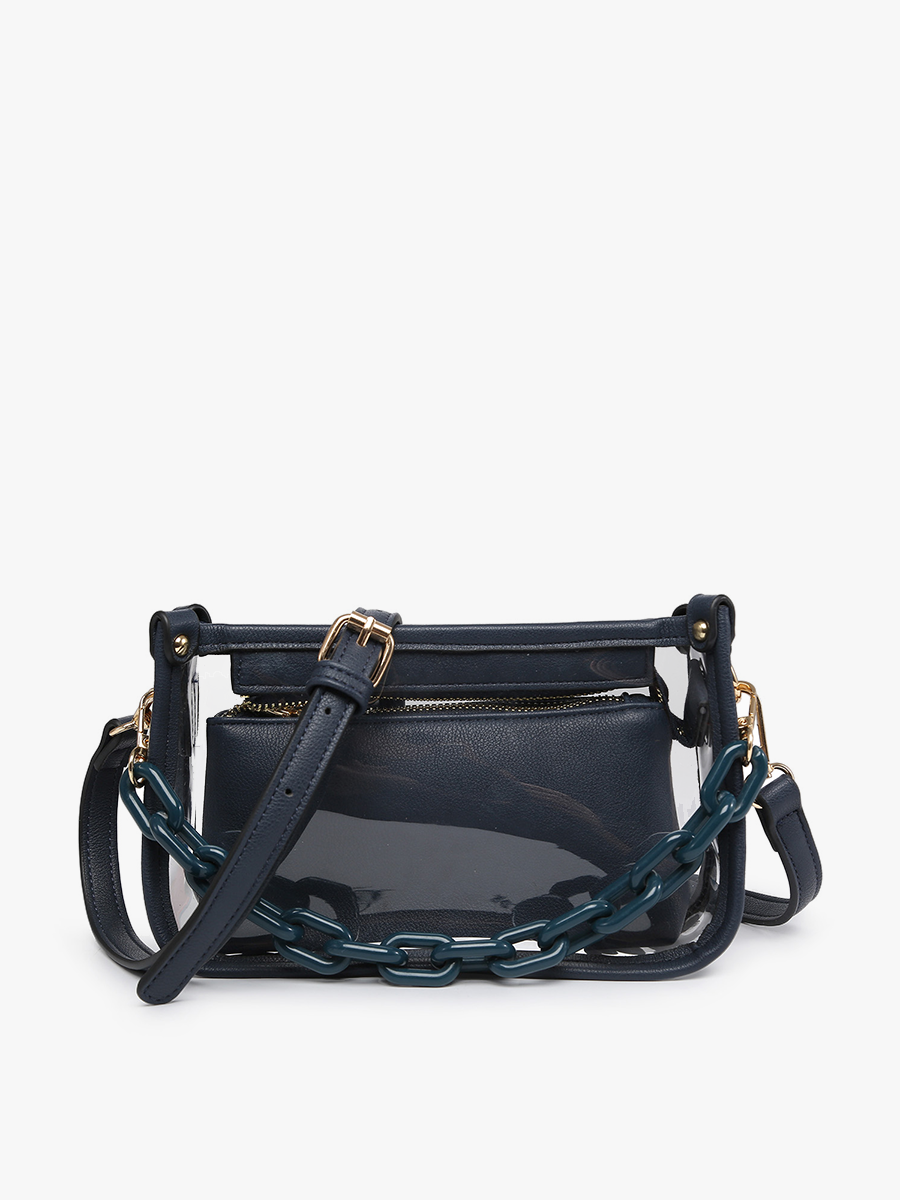 Jessica Stadium Clear Crossbody Bag – Chain Strap | M2226CR