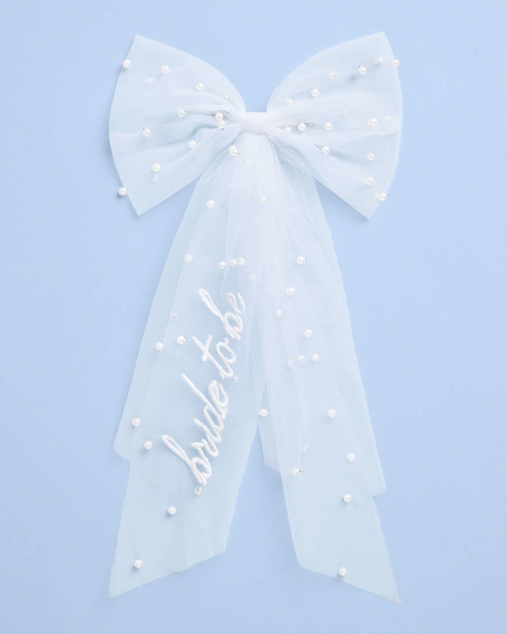 Bride to Be Pearl Hair Bow | bachelorette, bridal, accessory