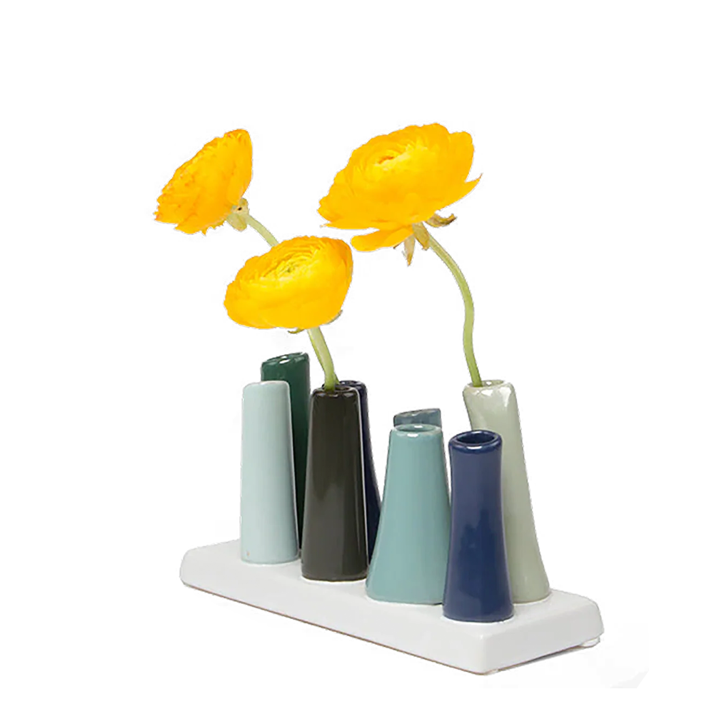 Pooley Colorful Bud Vase For Flower Arranging Rectangular