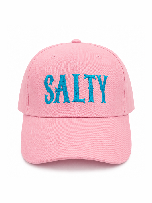Salty Embroidered Trucker Hat - Pink