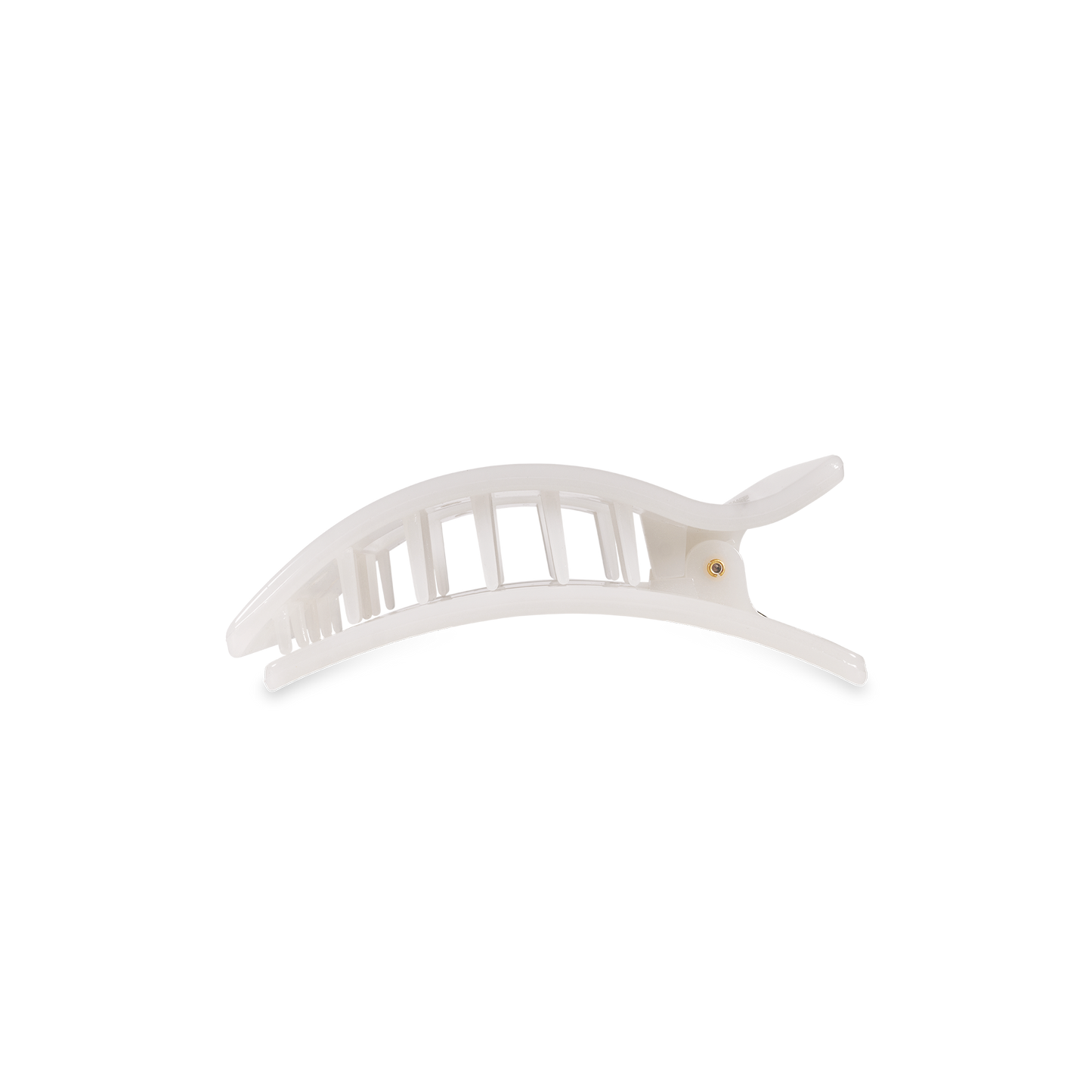 Flat Rectangle Hair Clip | Small | Coconut White