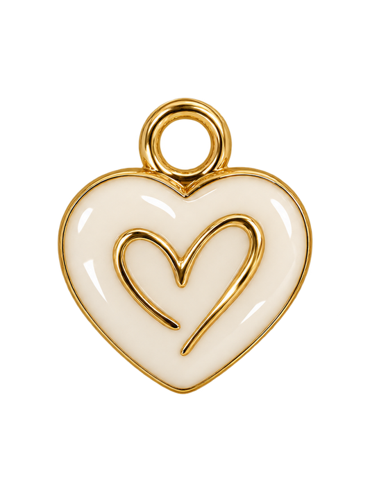 Ivory Heart Charm