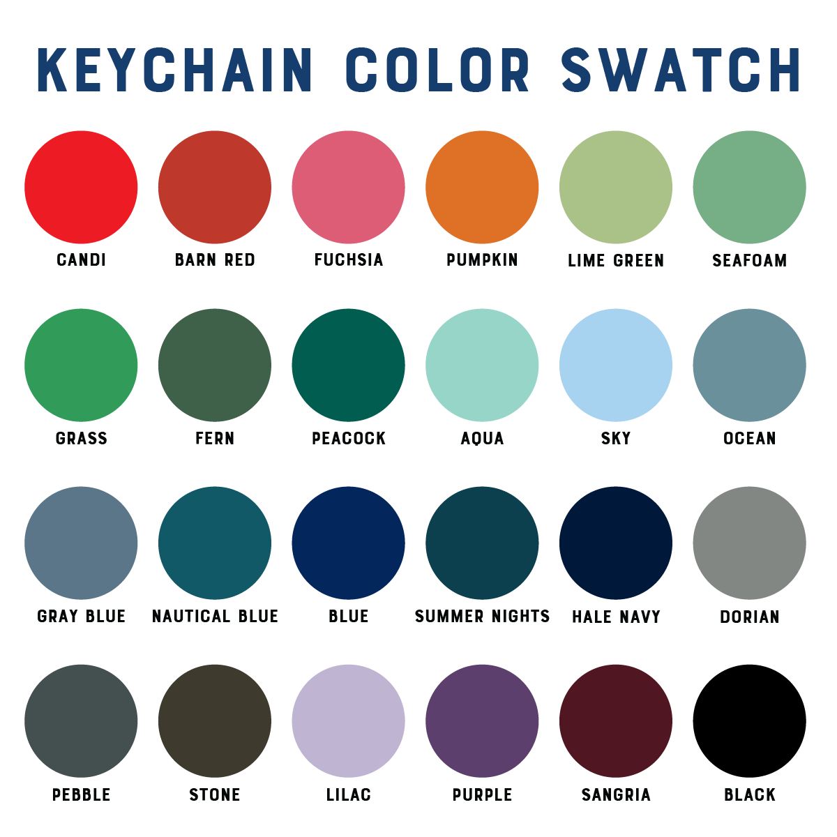 32461 Nautical Blue Personalized Keychain