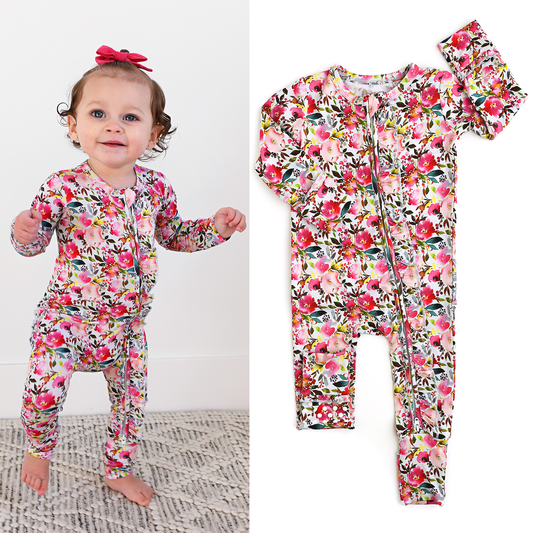 Eloise Ruffle E Zip Bamboo Baby Outfit Sleepies Little