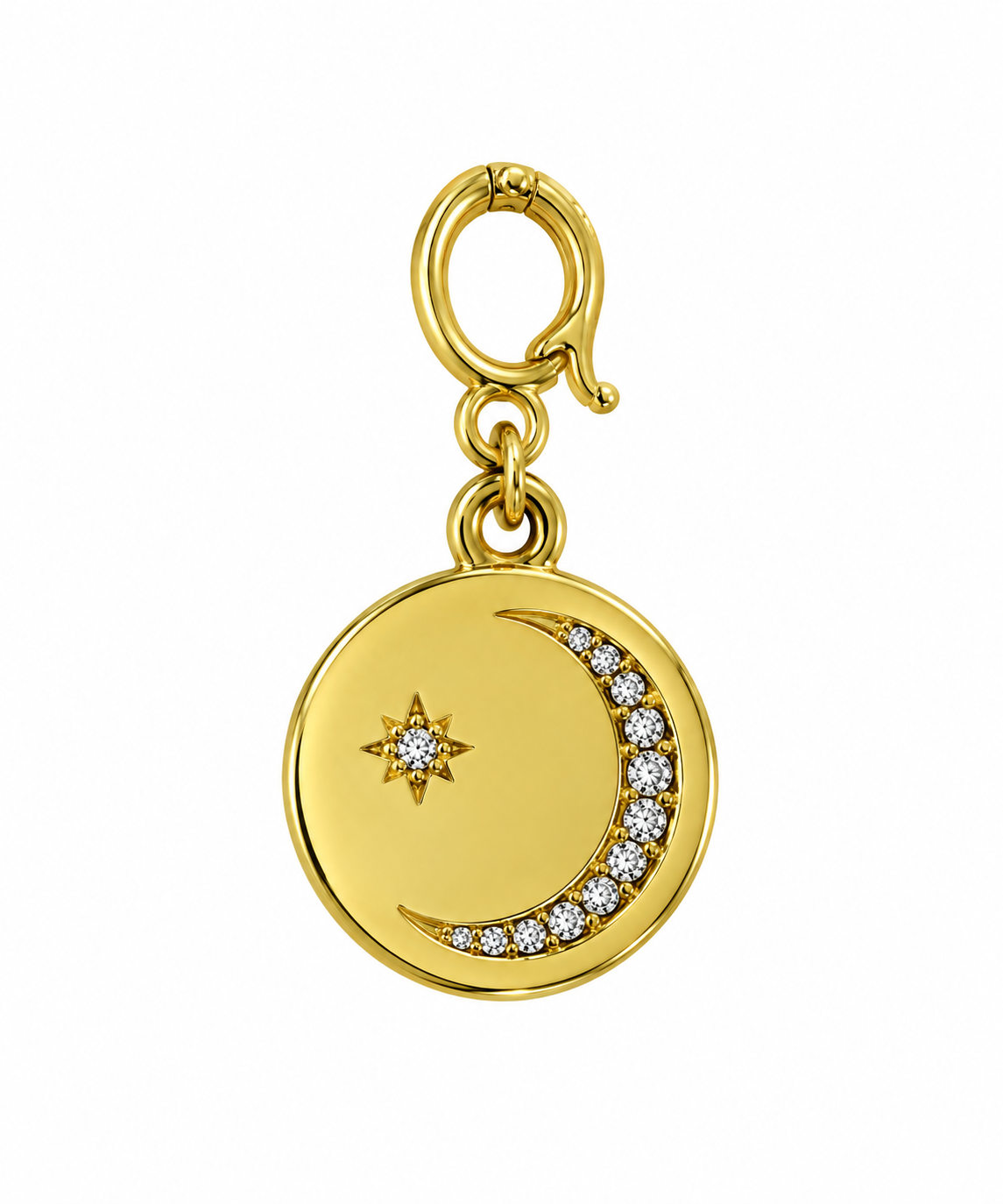 Crescent Moon Round Pendant