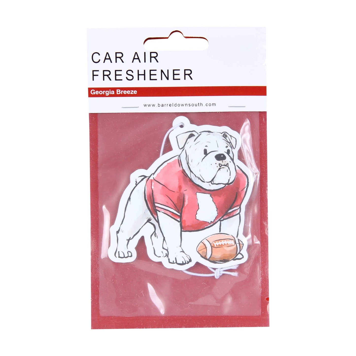 Bulldog With Football Air Freshener