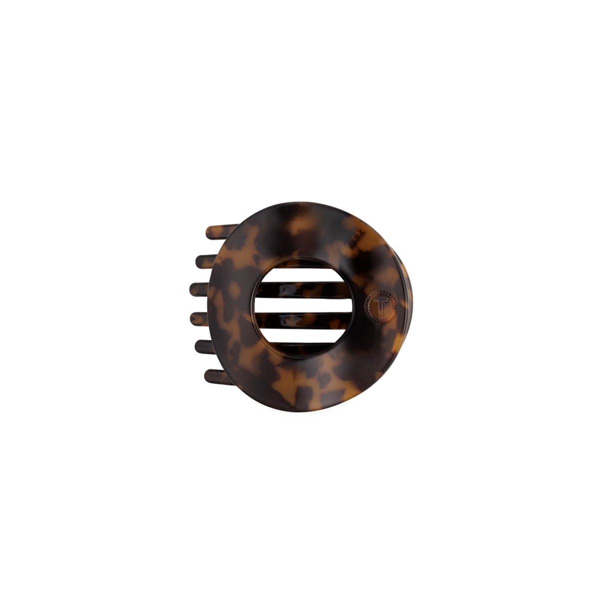 Tortoise | Small | Flat Circle Hair Clip