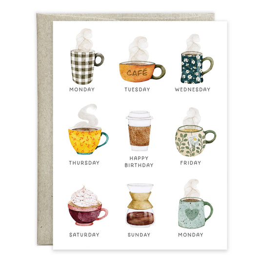 Birthday Greeting Card - Coffee Lover