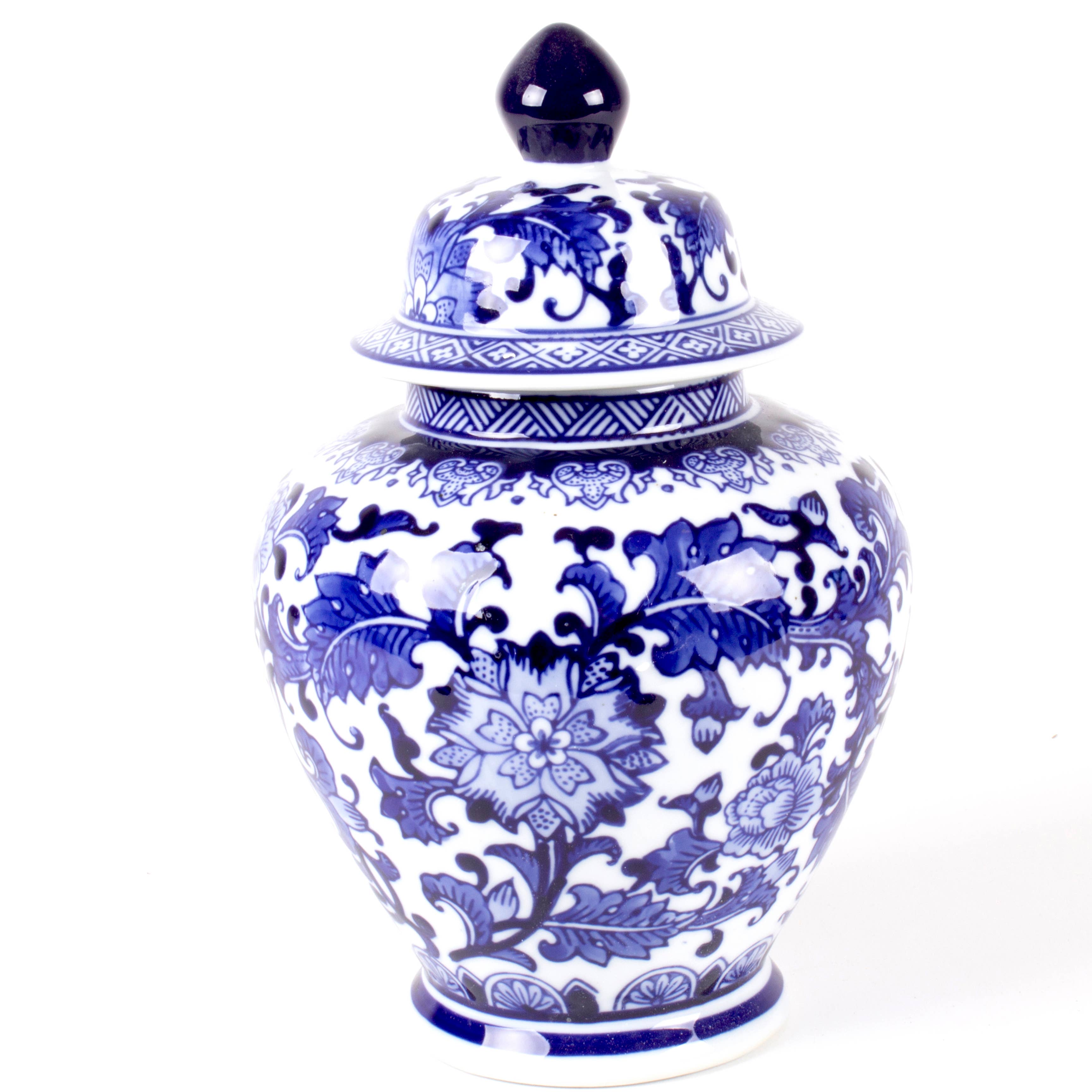 Porcelain Chinoiserie Ginger Jar - Large - Thumbnail 3