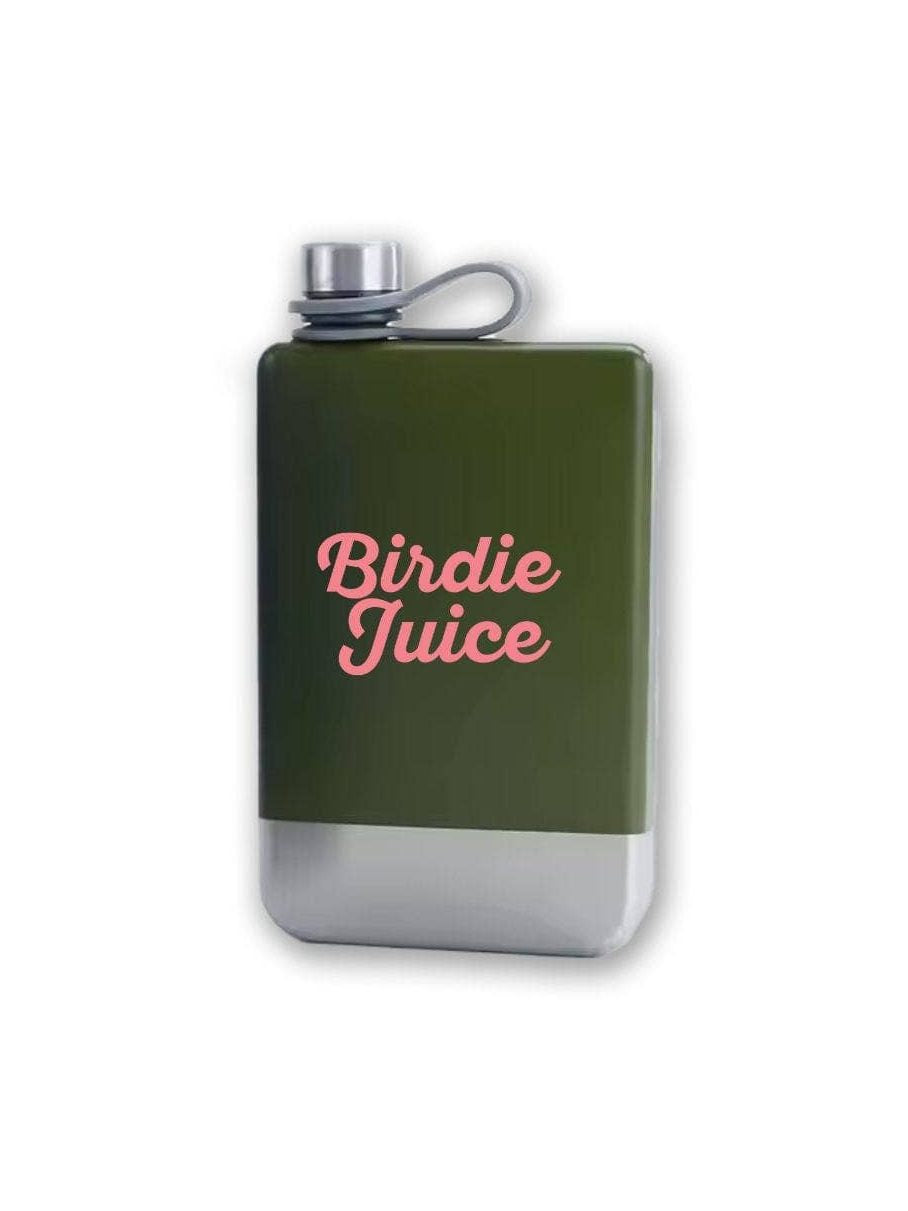 Pink and Green Birdie Juice Flask 8oz
