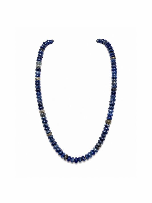 Deep Blue Beaded Glass Necklace