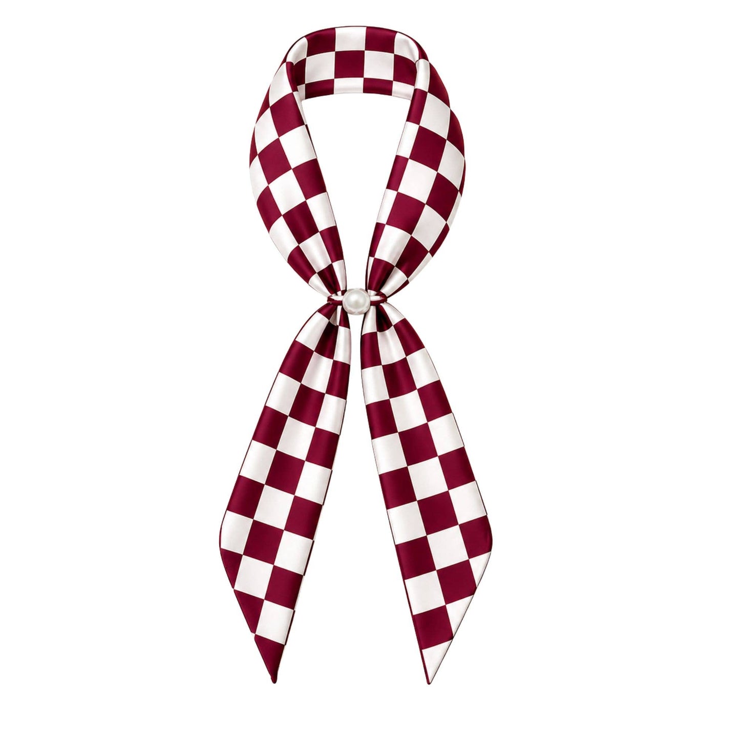 Checkered Gameday Magnetic Scarf Necklace