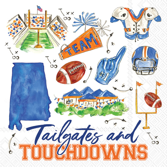 Paper Cocktail Napkins 20 Ct Auburn Al Pep Rally