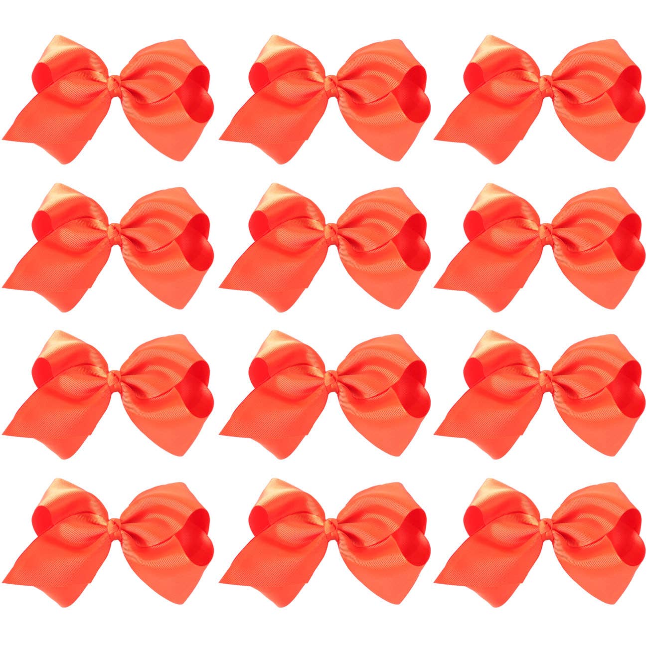 8 Inch Hair Bow With Alligator Clip (12pc)