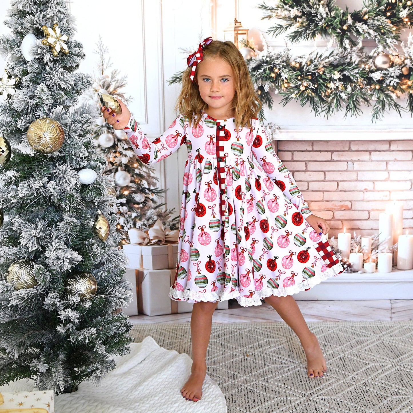 Kit Ornaments BUTTON DRESS Christmas Bamboo Outfit