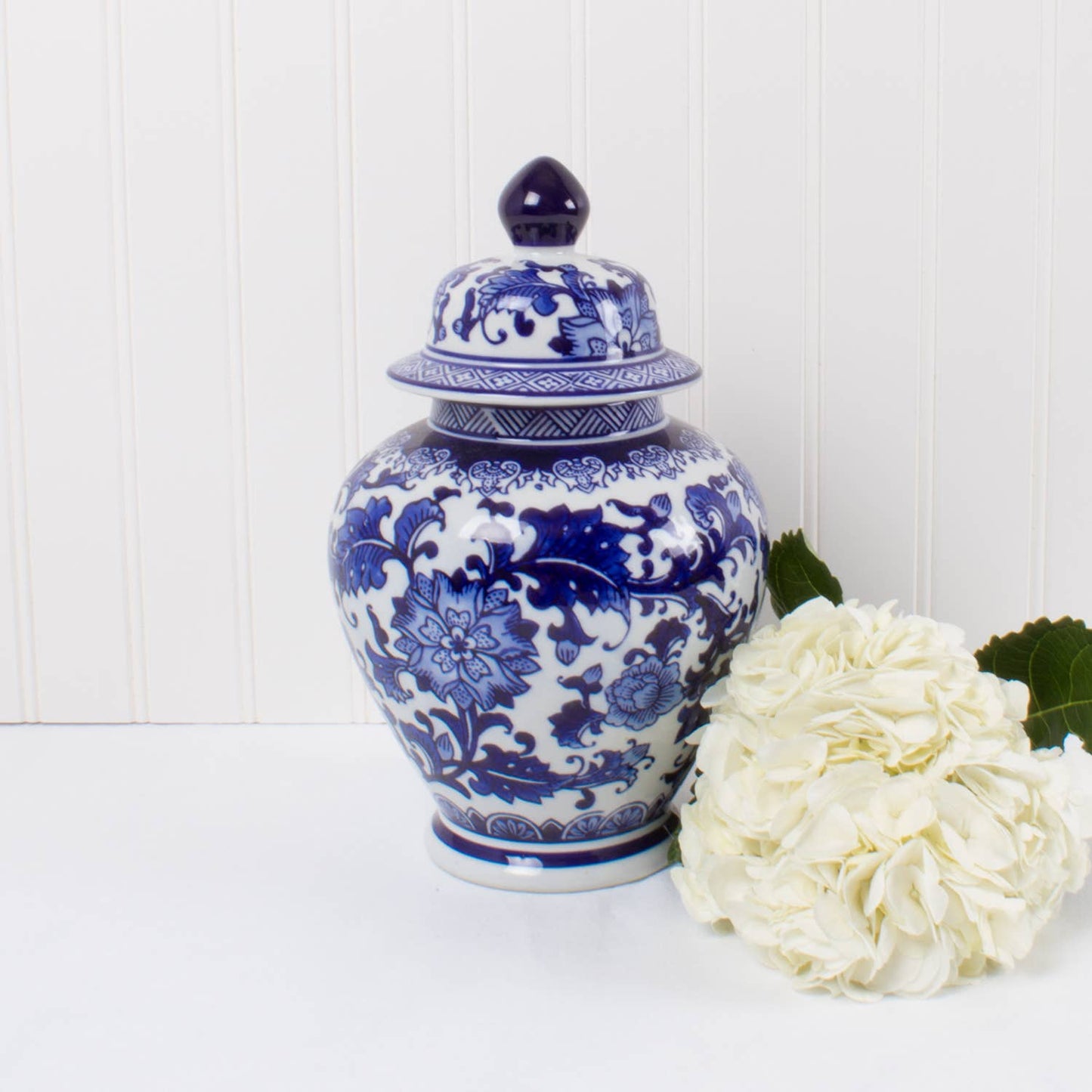 Porcelain Chinoiserie Ginger Jar - Large