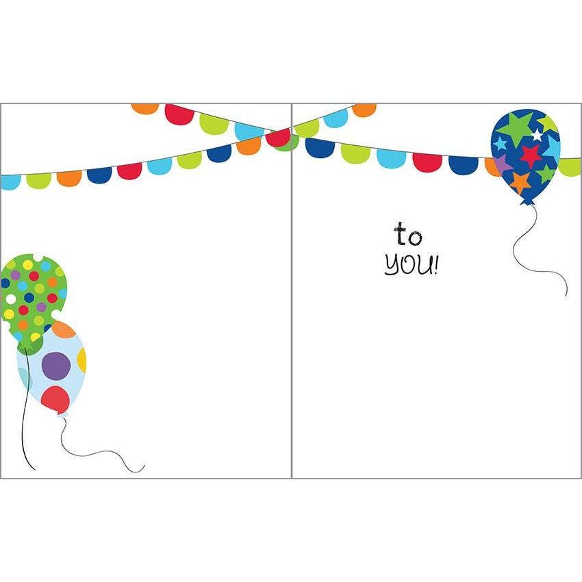 Birthday Greeting Card - Balloons & Banners