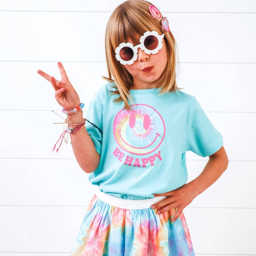 Be Happy Short Sleeve T-Shirt - Kids Spring Tee