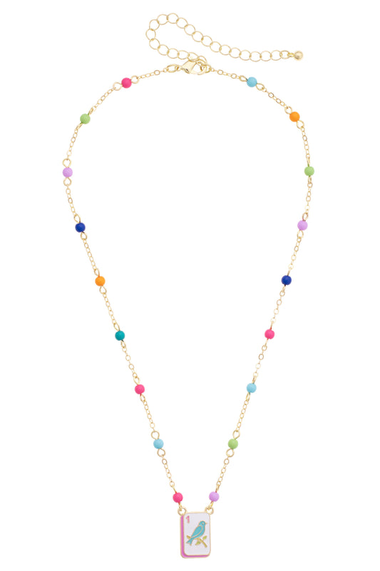 Bird Bam Layering Necklace in Pastel Multi