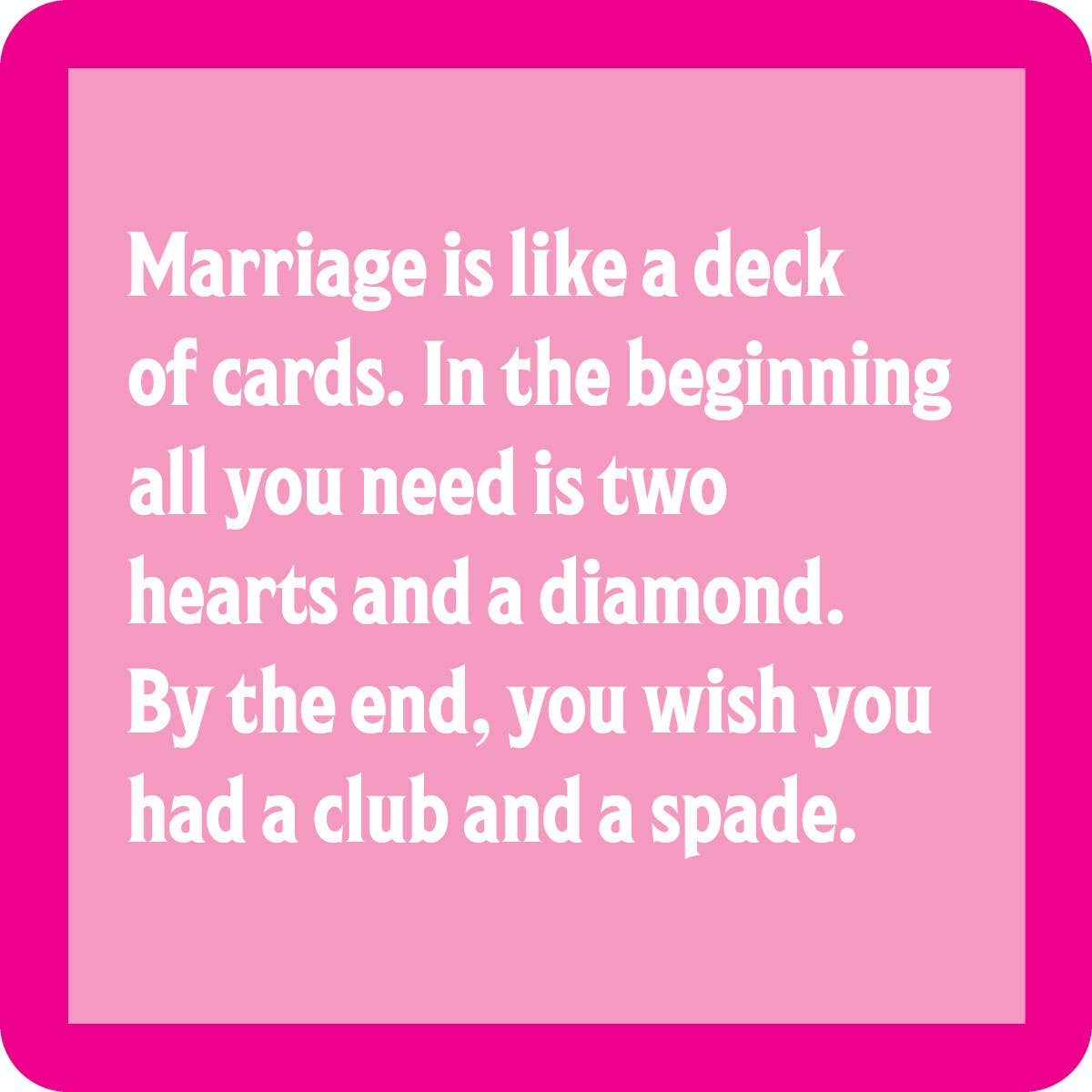 COASTER: Marriage deck of cards