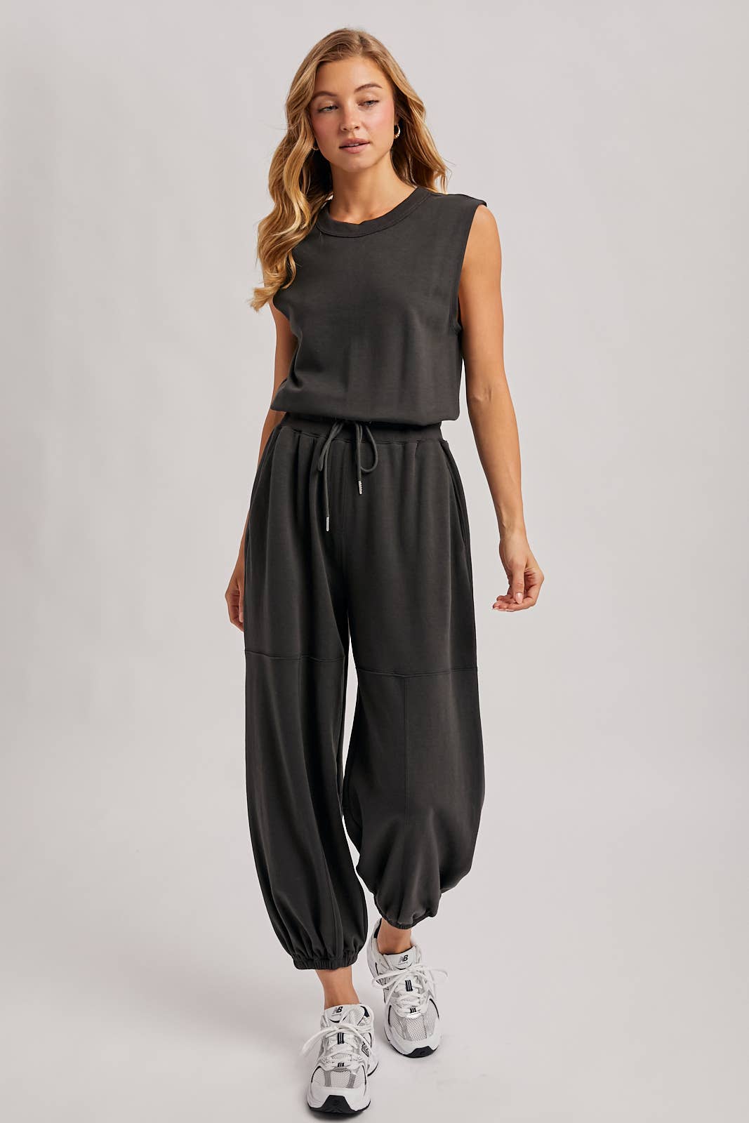 Sleeveless Ecru Jumpsuit