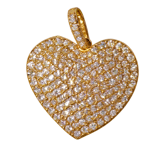 Clear Pave Heart Charm
