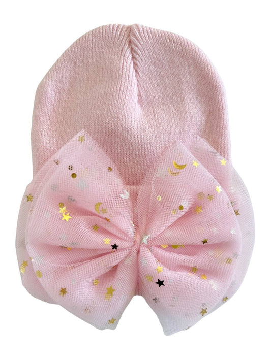 Baby's First Hat®, Petal Pink Star Tulle Bow