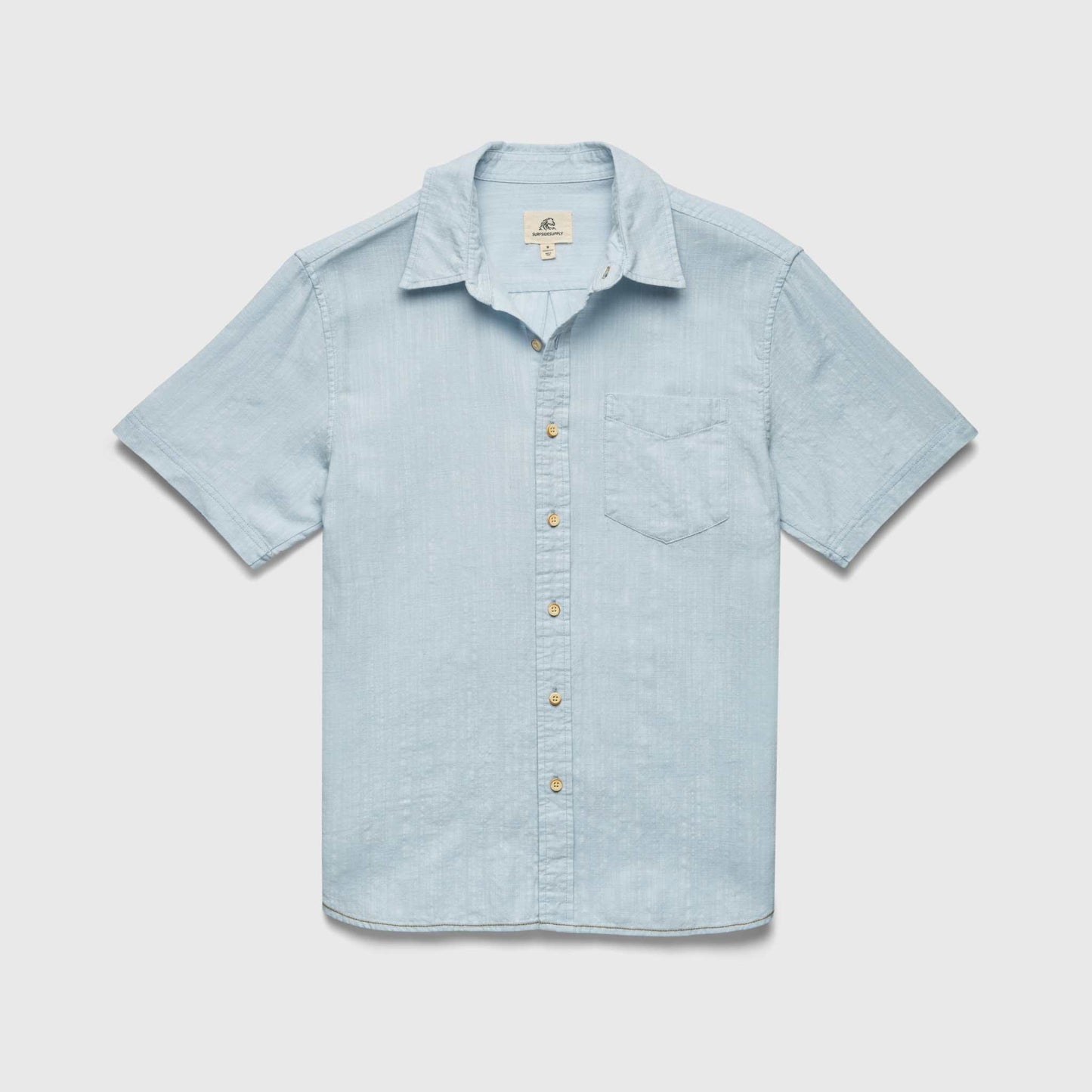 Joey 2tone Slub Island Shirt - Dream Blue