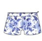 White and Blue Floral Shorts