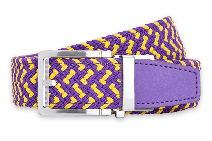 Braided Purple & Gold Belt