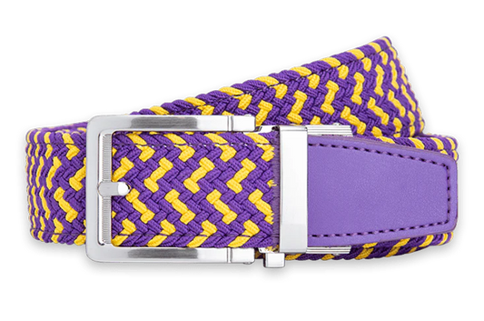 Braided Purple & Gold Belt