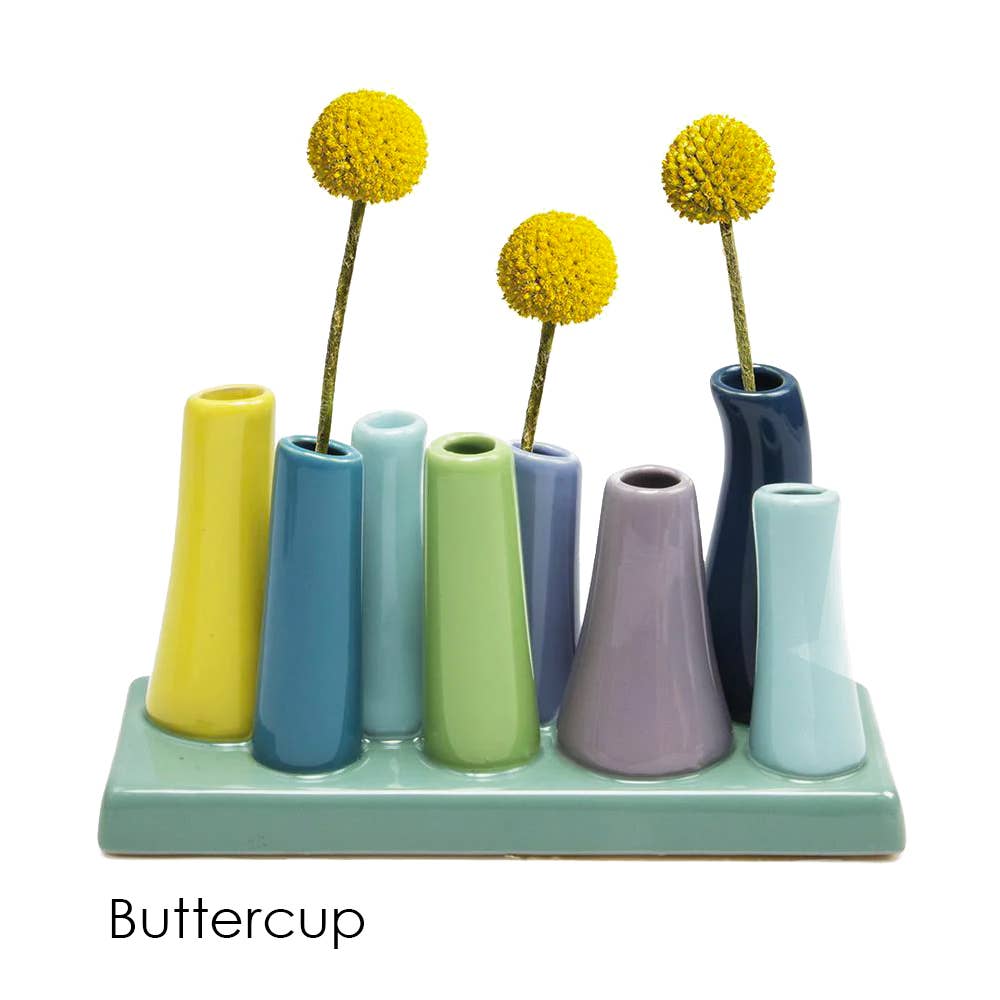 Pooley Colorful Bud Vase For Flower Arranging Rectangular
