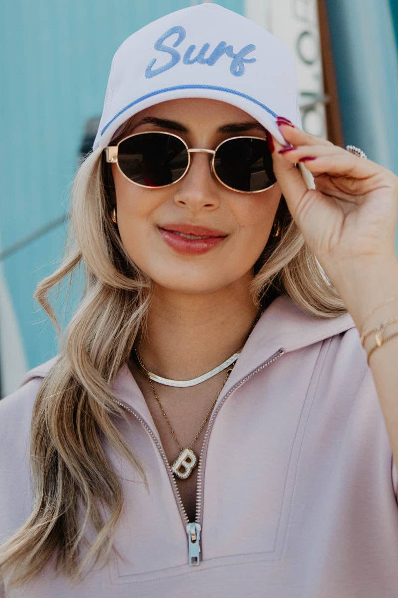 Surf Cursive Trucker Cap with Rope